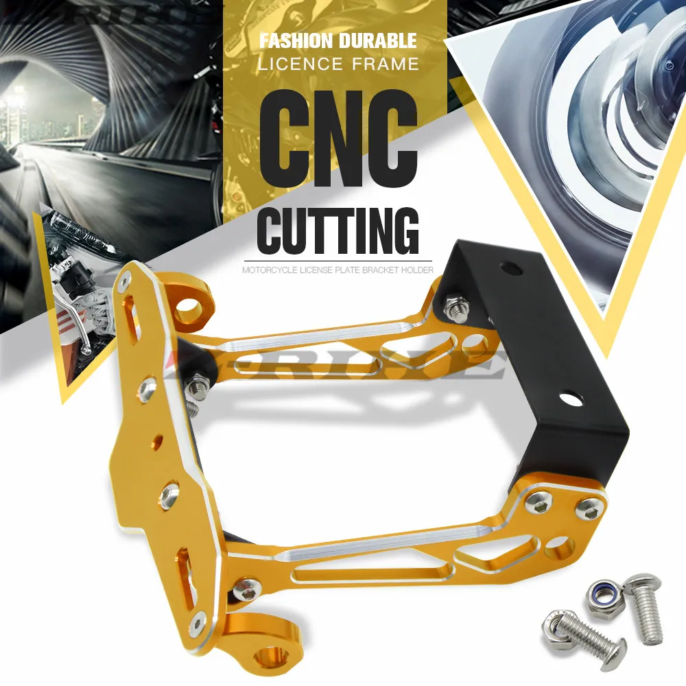 Алюминиевый Кронштейн номерного знака CNC для мотоцикла держатель рамка номерной