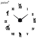 Настенные часы горячая Распродажа, акриловые зеркальные римские часы с котом, большие кварцевые часы, большая декоративная Европейская гостиная