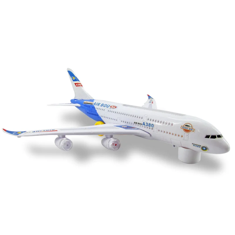 Новый свет музыка Универсальный воздух a380 самолет модель мигающий Звук