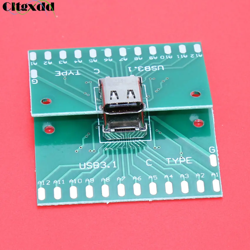 Cltgxdd 1 шт. USB 3 Type-C тестовая розетка connnector USB3.1 24pin PCB адаптер сварочная плата |