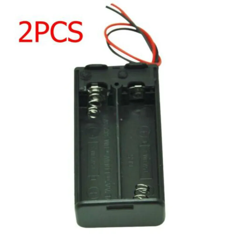 2 шт. Черный Батарея Коробка Для Хранения Чехол самодельный держатель 2/4xAA батареи