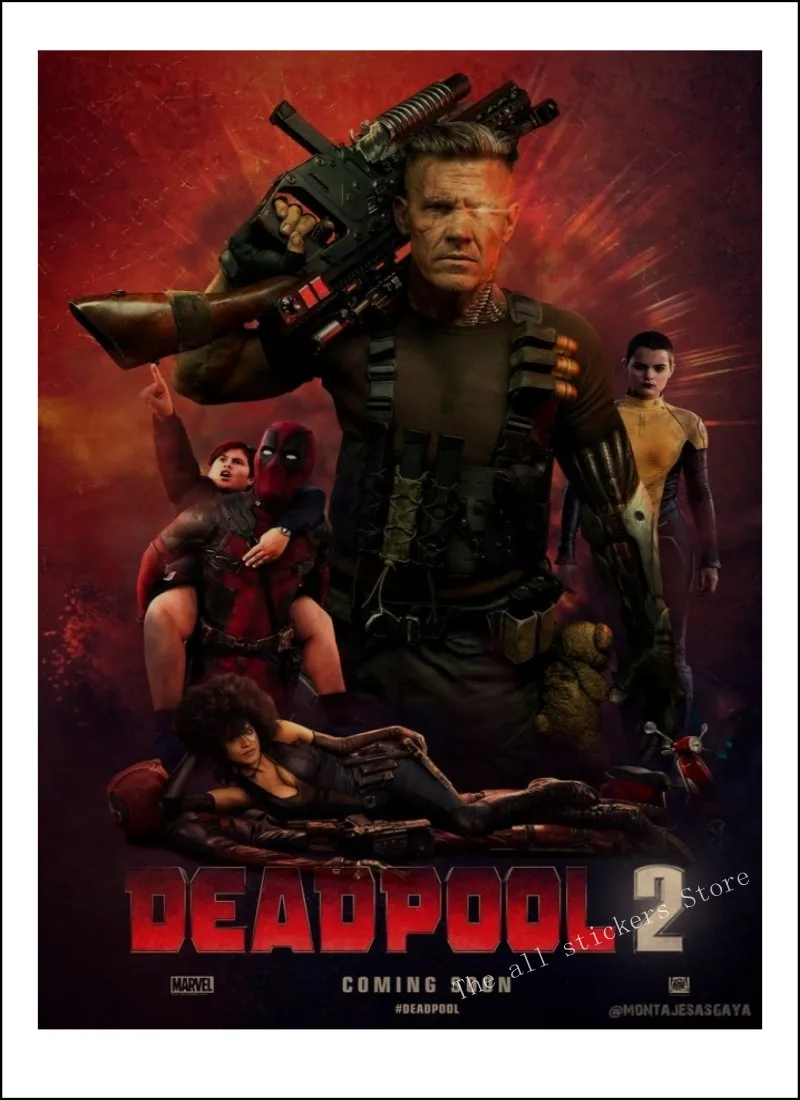 ВИНТАЖНЫЙ ПЛАКАТ marvel deadpool плакат настенные наклейки для детских комнат. Deadpool Marvel супергерой Ретро плакаты. Наклейки на стены. /807 - Цвет: 3