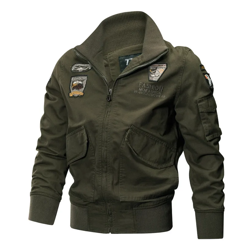Military Jacket Men Winter Cotton Jacket Coat Army Pilot Jackets Air Force Cargo Coat Spring Slim type Tactical Jacket M-4XL