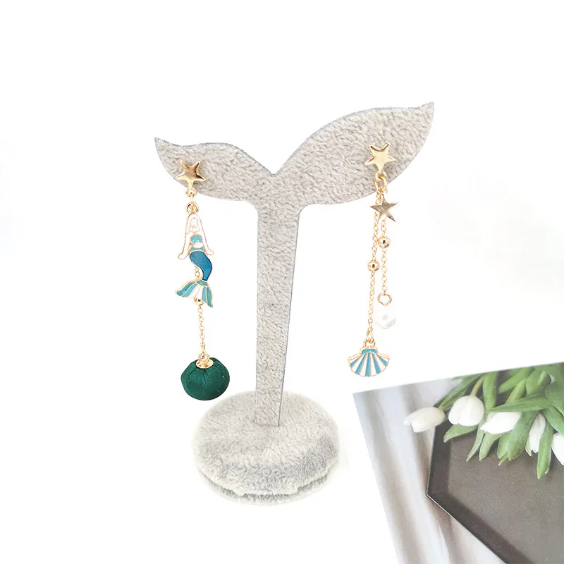 Mermaid tail pearl star earrings female long paragraph simple temperament | Украшения и аксессуары