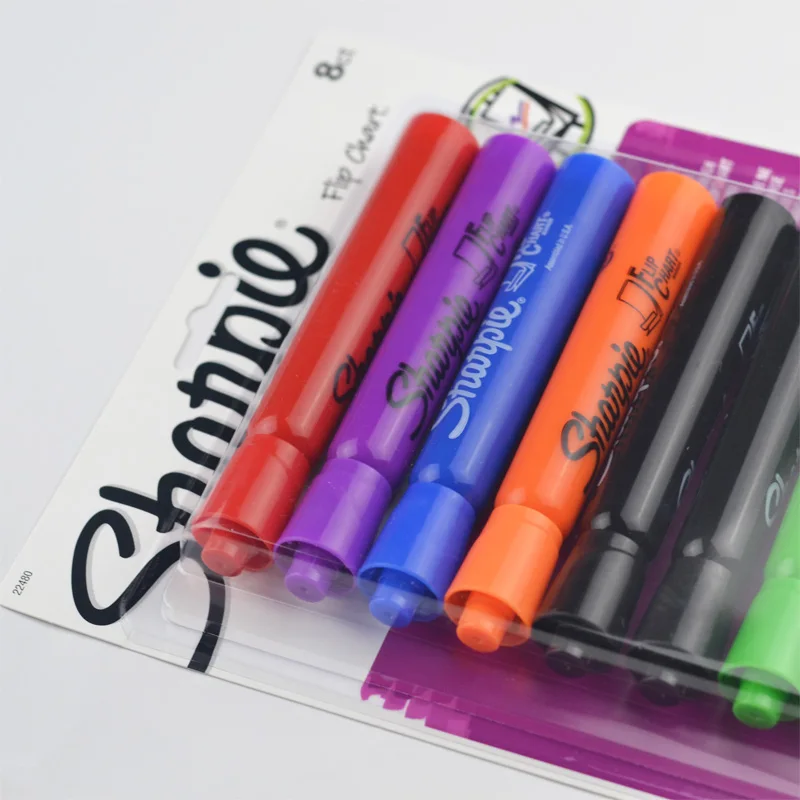 sharpie flipchart paper marker 8ct Bullet low odor 22480 water based Non-squeak | Канцтовары для офиса и дома