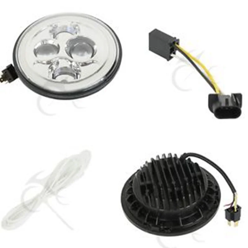 Мотоцикл 7 &quotLED проектор Halo фары для Jeep Wrangler JK LJ TJ 97 14 Harley Duo Electra Glide хром/черный| |