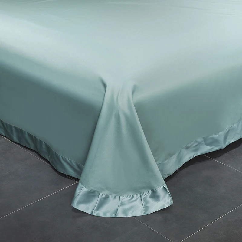 DIFUNINA Bamboo Cotton 4pcs Bedding Sets Solid Color silk embroidered Duvet Cover Pillow Bed Sheet Twin Queen King Size | Дом и сад