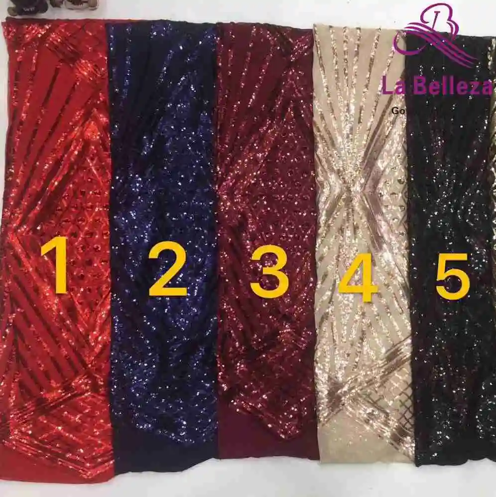 

Hot selling sequins on net yarn embroidery lace fabric stage dress/party dress lace fabric 5yards/lot