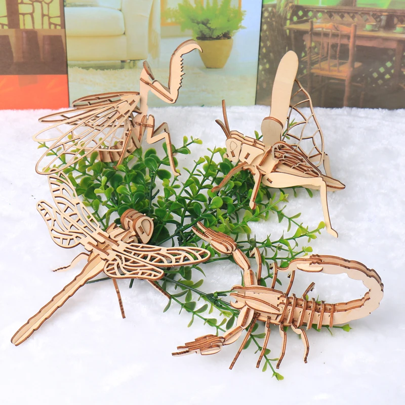 3D головоломка для животных насекомые сборная DIY Бабочка взрослая собранная
