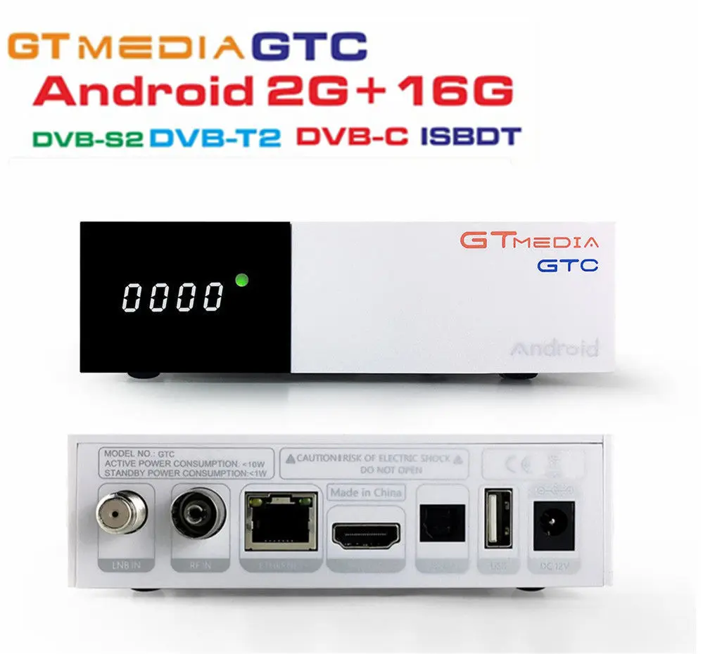 GT Media GTC спутниковый ресивер DVB S2/C/T2 ISDBT Amlogic S905D Wfi 2 4 г ГБ + 16 Bluetooth 0 Android Box