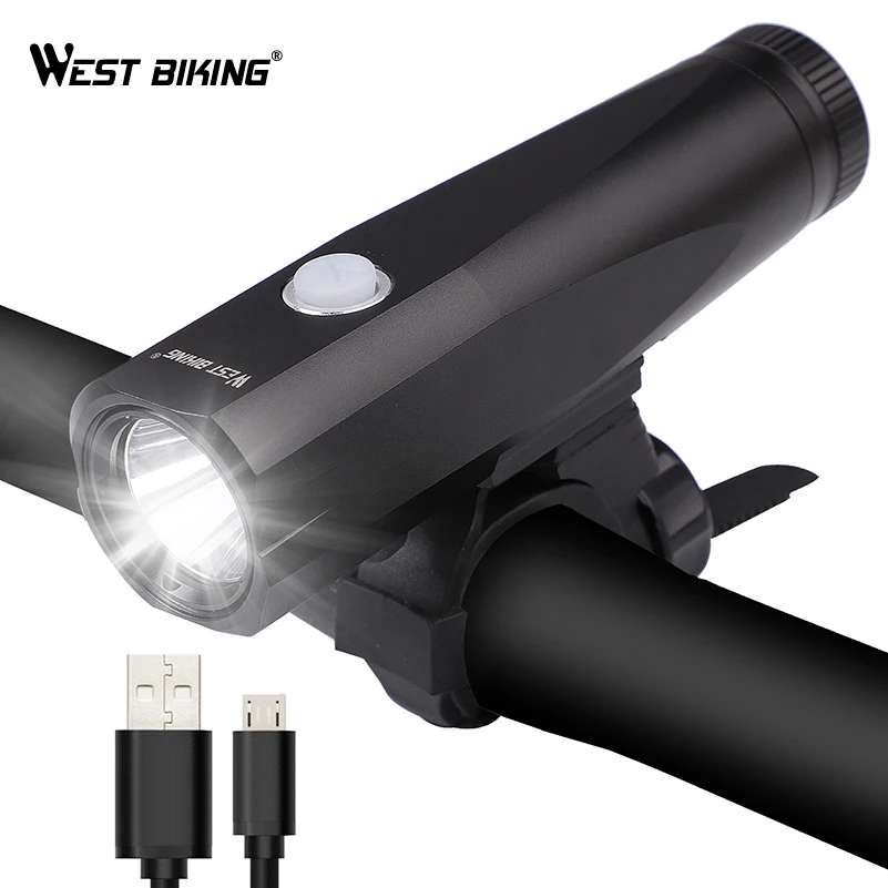 WEST BIKING IP 65 водонепроницаемые передние фонари для велосипеда USB перезаряжаемая