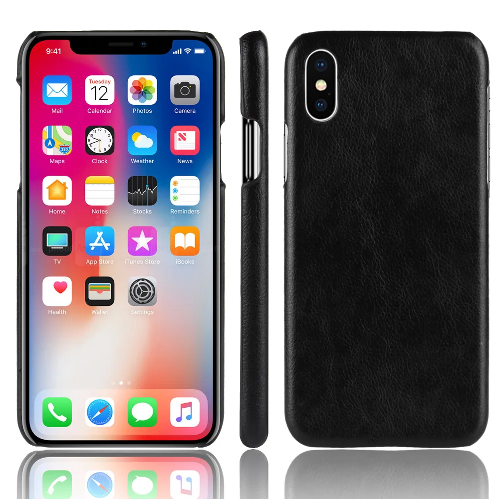 Роскошный чехол для apple iphone x роскошный винтажный жесткий из искусственной кожи
