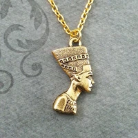 new eqyptian pharaoh charm nefertiti necklace great royal wife pharaoh akhenaten egyptian theme alloy material pendant necklace