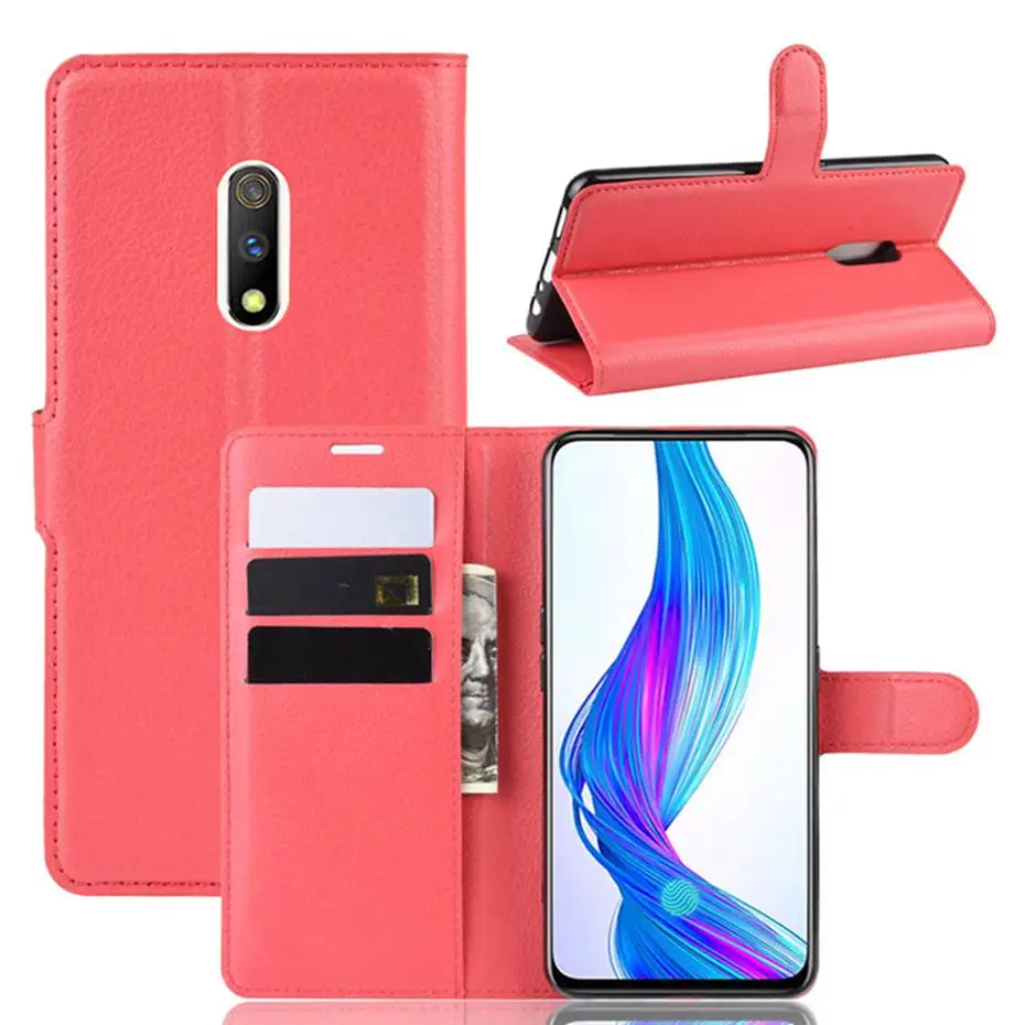 Флип кожаный чехол для OPPO Realme C2 Realme X чехол для телефона кошелек чехол для OPPO A1K Reno Z Funda Capa