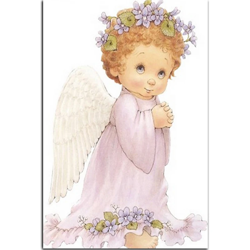 yarn hooks manualidades knitting needles beadwork diamond mosaic pattern Angel girl child embroidery cross-stitch hobby | Дом и сад