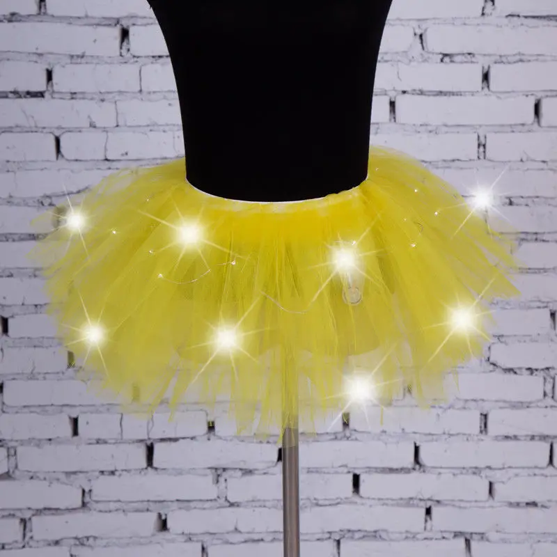 HIRIGIN Newest LED Light Up Tulle Tutu Skirts Fancy Hen Party Halloween Costume Players | Женская одежда