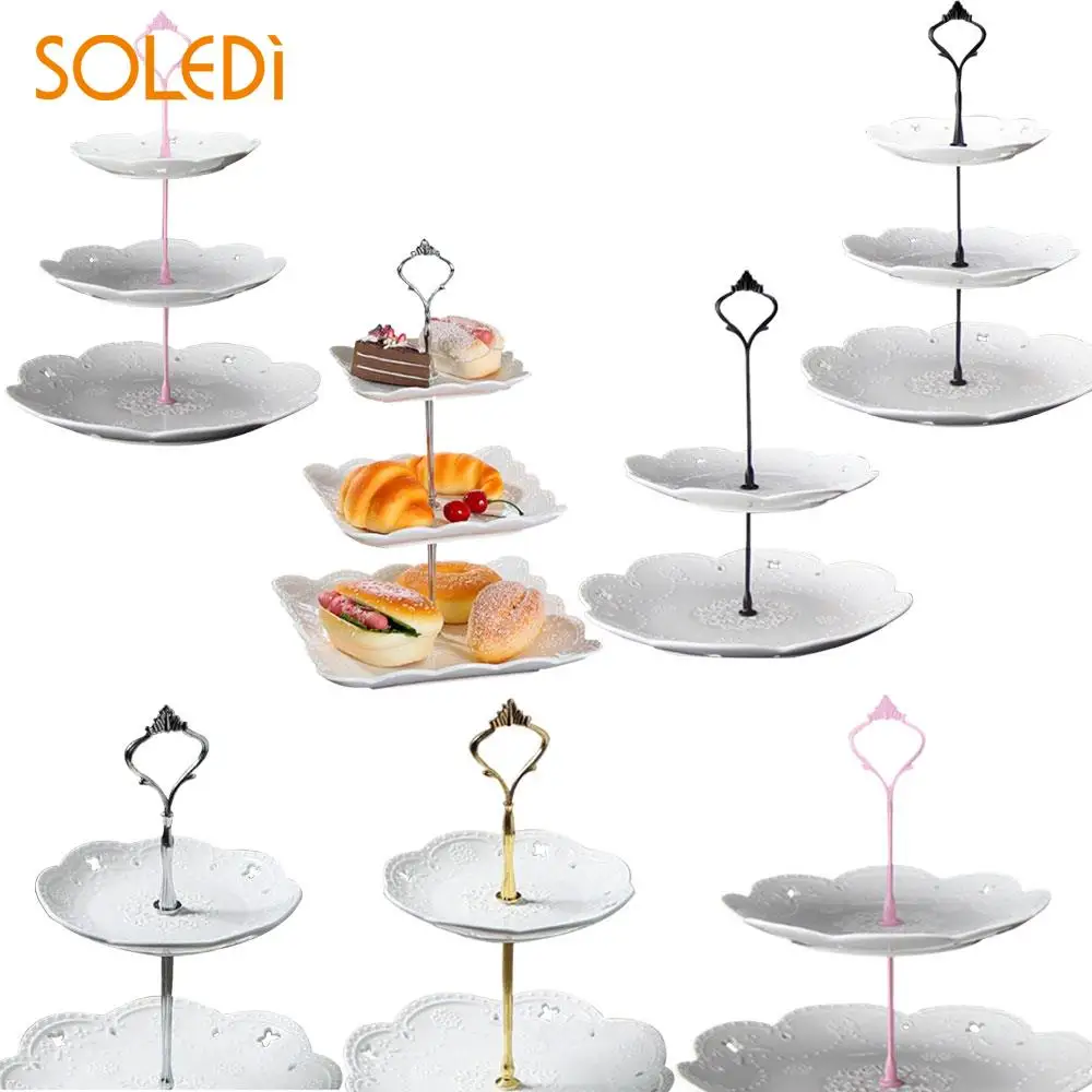 Металлическая подставка для торта с короной 2/3 уровней|Стойки| |