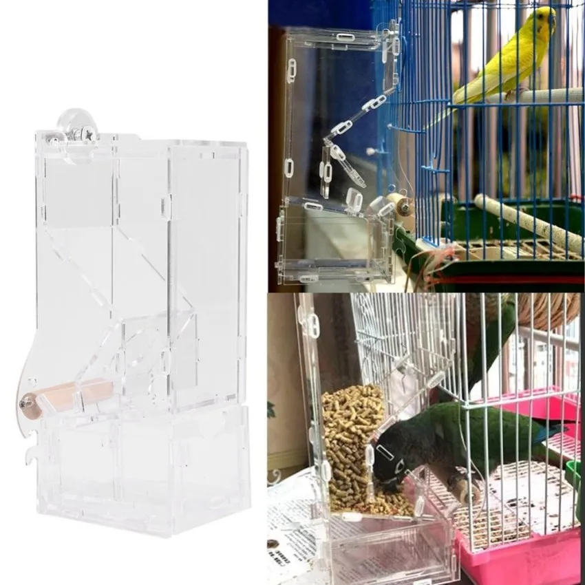 Lovebird канарейка вольер прозрачное окно открытый кормушка для птиц для кормления птиц контейнер для еды