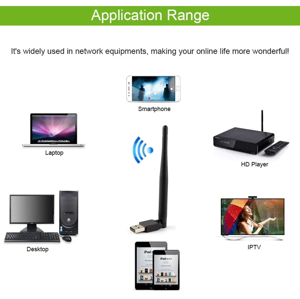 SATXTREM MT7601 мини USB wifi-адаптер с антенной 150 Мбит/с 2дб WiFi ключ Wi-Fi приемник беспроводная сетевая карта для Windows ПК ноутбук