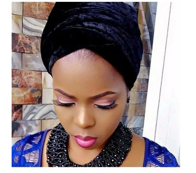 Модная бархатная женская шапка бархатный шарф индийская эластичные украшения