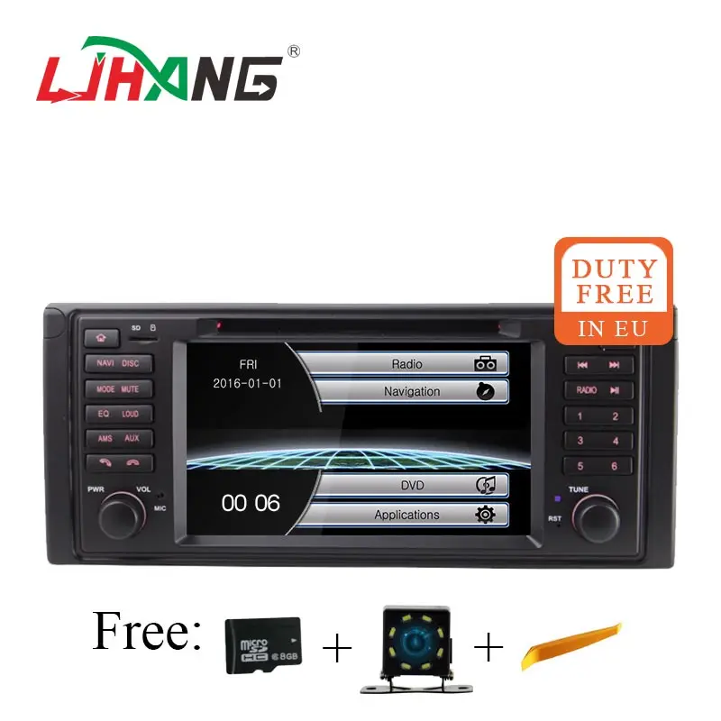 LJHANG 1 Din автомобильный DVD стерео для BMW E39 X5 M5 E38 E53 gps навигация мультимедийный плеер