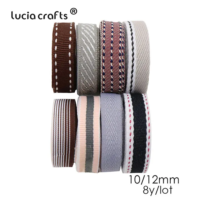 Mixed D Распродажа! Lucia crafts, 8 ярдов, много вариантов, с принтом, Корсажная/атласная лента, бант, сделай сам, для шитья, материалы ручной работы, аксессуары S0202 - Цвет: Mixed D