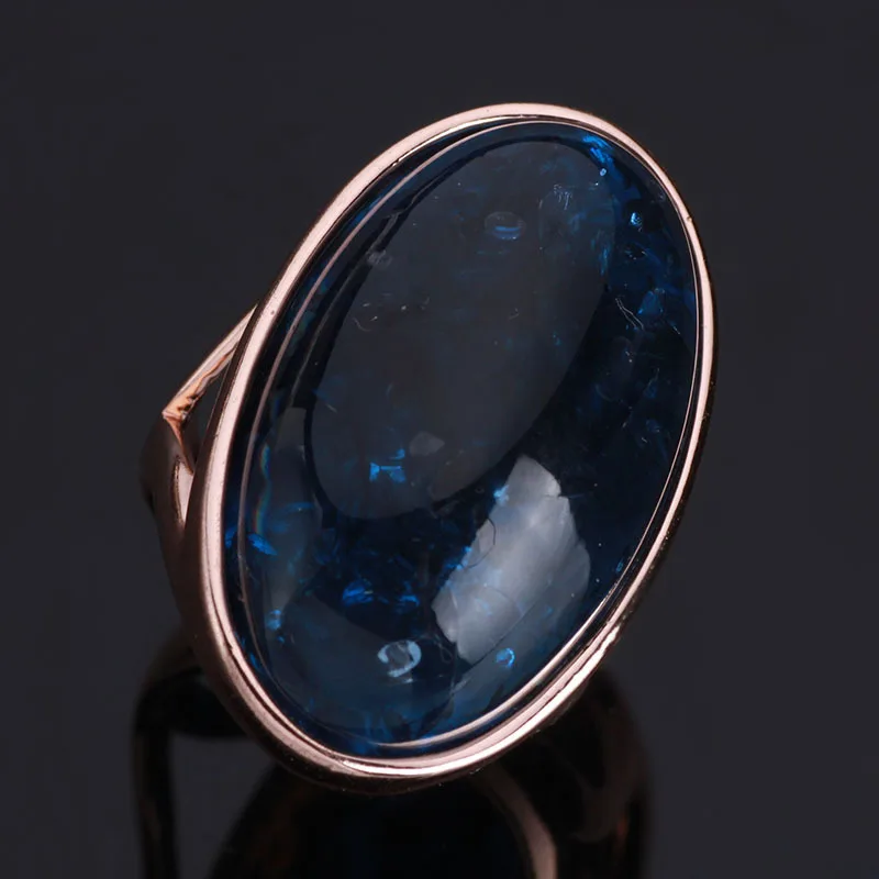 Новый бренд модные ювелирные изделия мужская розового золота овальной формы