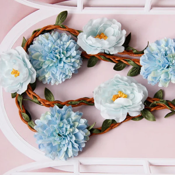 Вы выглядите так красиво Boho женские Искусственные цветы лозы лента для волос