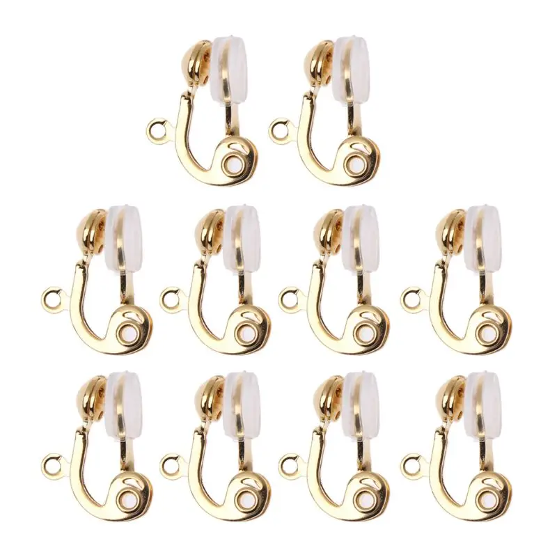 

10Pc Earring Converter Clip-on Silicone Earring Pads Non-pierced Clips Earring Cushion DIY Earring Jewelry Making Findings