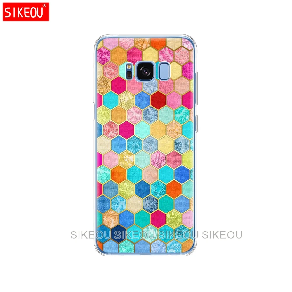 silicone case for Samsung Galaxy S9 S8 S7 S6 edge S5 S4 S3 PLUS phone cover Rainbow Pastel Watercolor Moroccan | Мобильные телефоны
