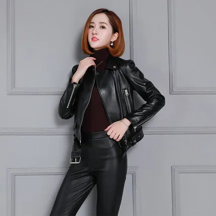 Tao Ting Li Na New Lapel Fashion Casual Locomotive Slim Jacket 18KC2
