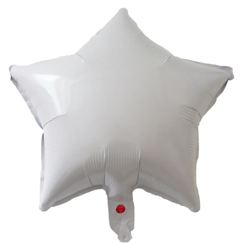 white star 5 шт., 18 дюймов, розовое золото, красная звезда, сердце, фольгированные шары, свадьба, любовь, гелий, надувной шар, день рождения, украшение, шар, детские подарки - Цвет: white star
