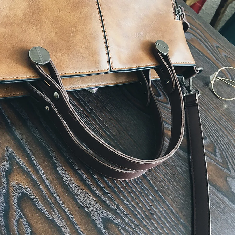 Воск масло кожаная сумка плеча дамы сумки женщины ИСКУССТВЕННАЯ кожа 2017