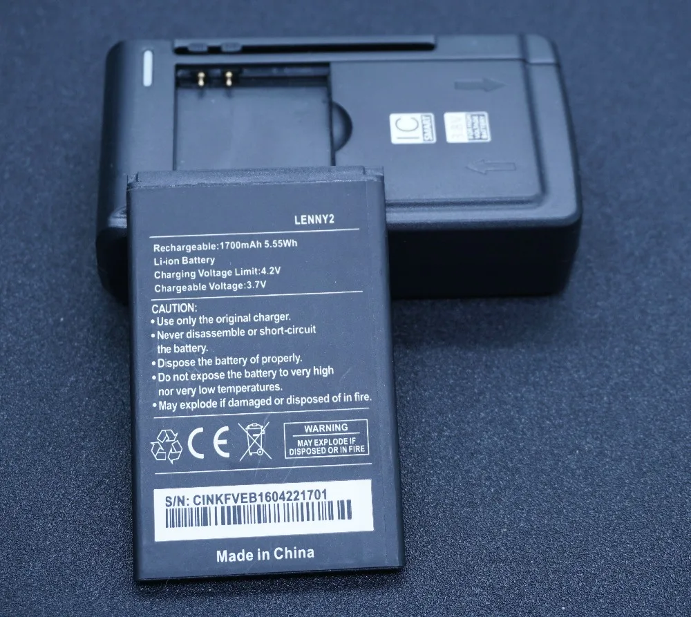 LehonS 1x1700 мАч/5.55Wh LENNY2 Сменный аккумулятор для смартфона + универсальное зарядное