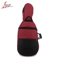portable 44 cello soft case red black stitching oxford thicken durable cello cover bag