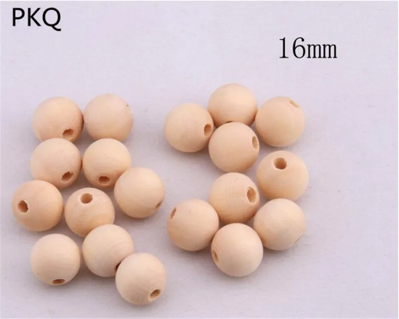 Необработанные круглые деревянные бусины мини шарики для самостоятельного