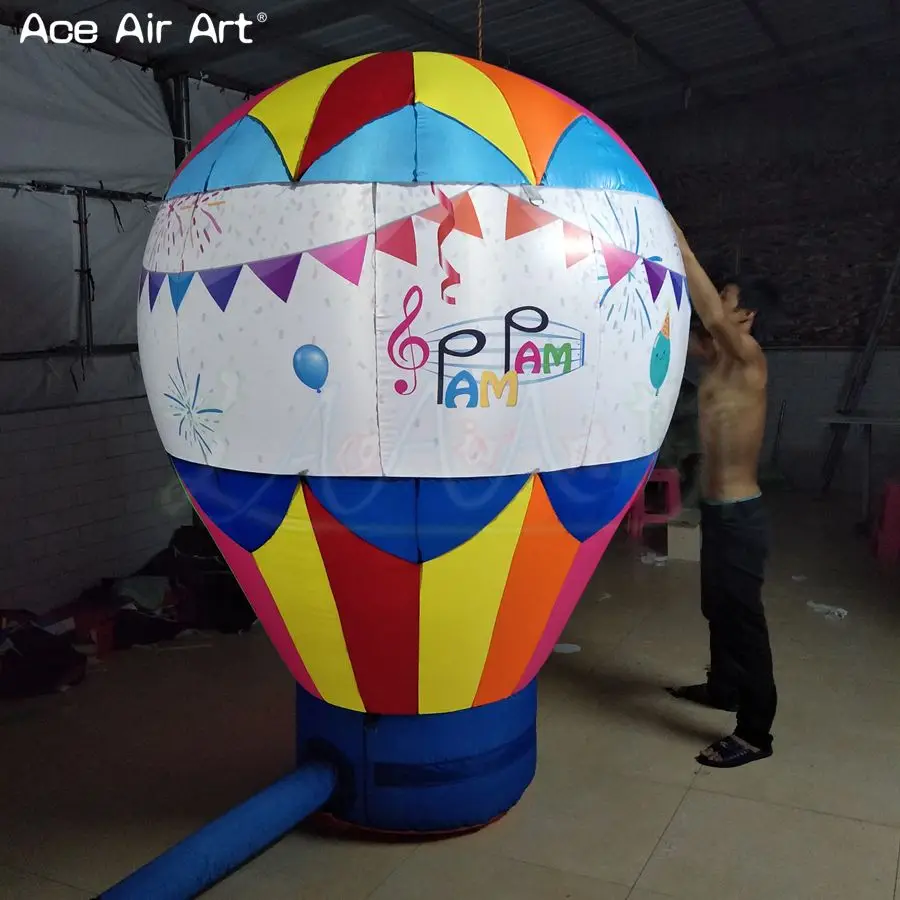 cheap and good quality inflatable replica advertising rooftop standing hot air balloon model with your logo for New Zealand | Дом и сад
