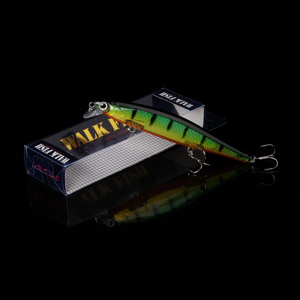 Ходить Рыба 1 шт. Рыболовная Приманка Minnow лазерный жесткая искусственная