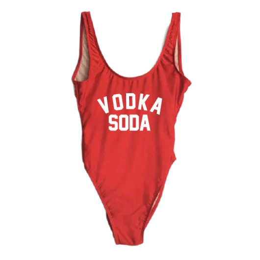 Женский купальник с высокой талией VODKA SODA монокини и низкой спинкой большой