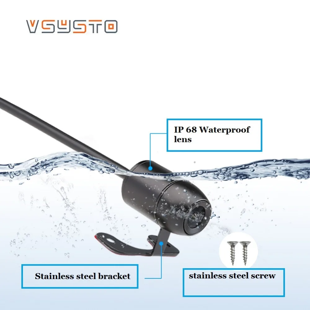 VSYSTO NEWEST 2CH V6 WIFI 720P HD resolution motorcycle DVR support GPS tracker cycle recording vehicle dash cam | Автомобили и