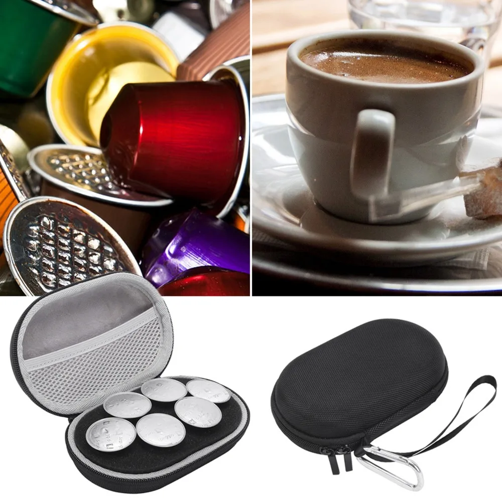 Портативный чехол для хранения 6 шт. капсулы nespresso кофе Pods Ручной Чехол сумка аксессуары двойная сумка на молнии