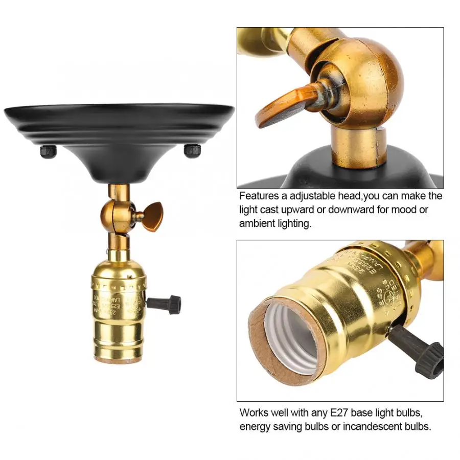 Ветряные колокольчики винтажный металлический настенный светильник в стиле