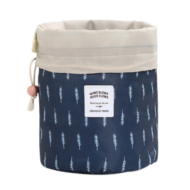 Путешествия Оксфорд полиэстер косметические разное цилиндрический Drawstring сумка для хранения с мини-сумка для путешествий Ванная комната дома