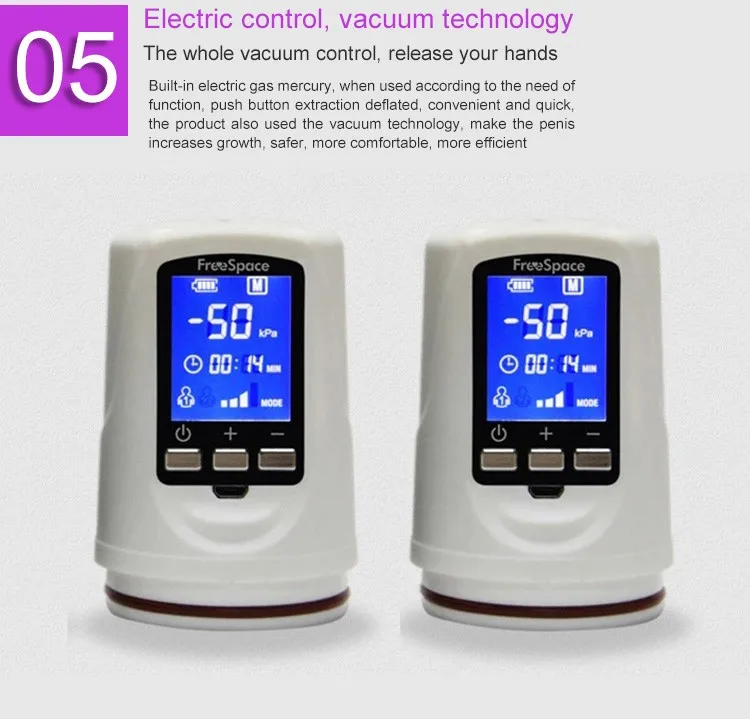 Помпа для пениса с USB Перезаряжаемые ЖК-дисплей автоматический электронный