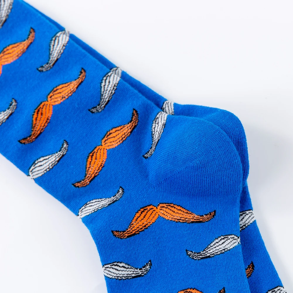 

Funny Men's Cotton Socks Harajuku Creative Beard Pattern Fashion Socks Dress Wedding Novelty Sokken Clacetines Hombre