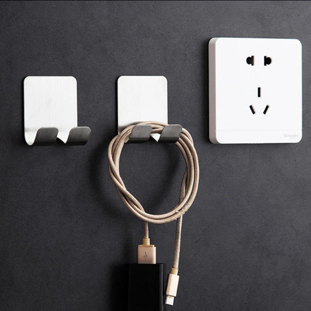 Горячий самоклеющийся держатель для штепсельной вилки из нержавеющей стали