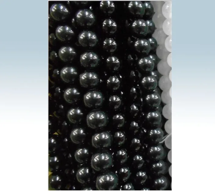 

Бусины из натурального черного оникса, круглые бусины для изготовления ювелирных изделий, нитка 15 дюймов, 3-12 мм, размер на выбор