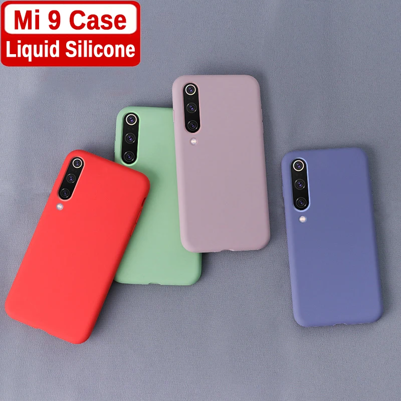 Чехол из жидкого силикона для Xiaomi Mi 8 Lite Light 9 Se Mi8 Mi9 противоударный роскошный