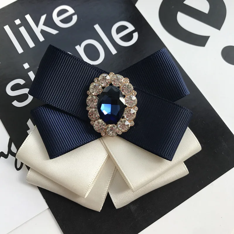 I-Remiel Bowties брошь-Бант Цветок Металлическая Ткань Глод жемчуг булавки и броши корсаж женские броши на лацкан для женщин