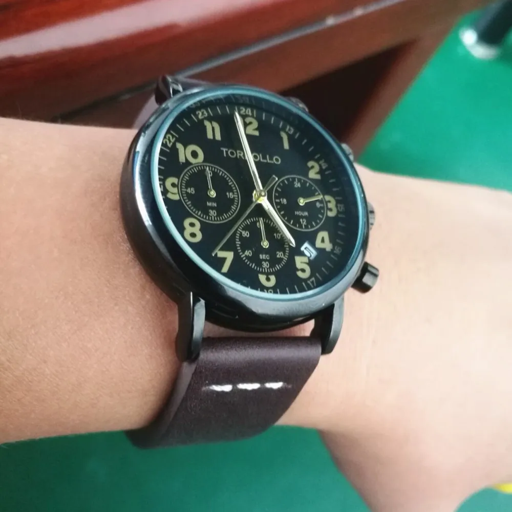 Быстросъемные кожаные ремешки для часов Hemsut винтажные ручной работы из кофейной